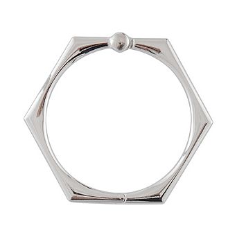 Utopia Alley Rust-Proof Zinc Hexagon-Shaped Shower Curtain Hooks with Clasp Closure - Set of 12
