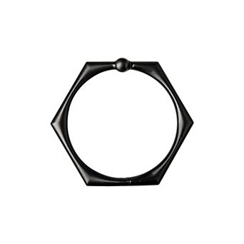Utopia Alley Rust-Proof Zinc Hexagon-Shaped Shower Curtain Hooks with Clasp Closure - Set of 12