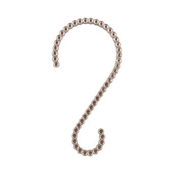 Utopia Alley Rust-Proof Zinc Decorative Shower Curtain Hooks, Smooth Glide S-Hooks- Set of 12