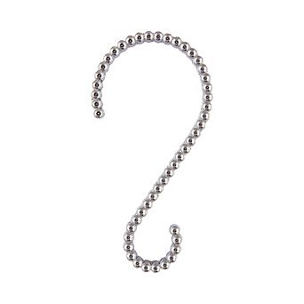 Utopia Alley Rust-Proof Zinc Decorative Shower Curtain Hooks, Smooth Glide S-Hooks- Set of 12