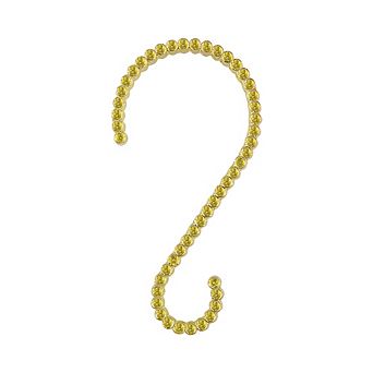 Utopia Alley Rust-Proof Zinc Decorative Shower Curtain Hooks, Smooth Glide S-Hooks- Set of 12