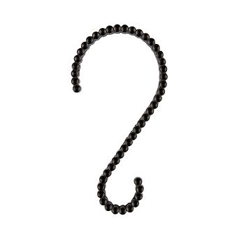 Utopia Alley Rust-Proof Zinc Decorative Shower Curtain Hooks, Smooth Glide S-Hooks- Set of 12