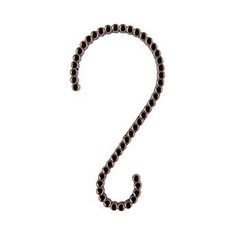 Utopia Alley Rust-Proof Zinc Decorative Shower Curtain Hooks, Smooth Glide S-Hooks- Set of 12