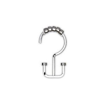 Utopia Alley Rust-Resistant Metal Double Shower Curtain Hooks for Bathroom - Set of 12