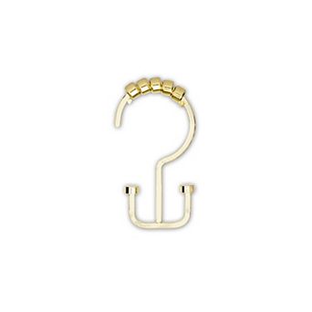 Utopia Alley Rust-Resistant Metal Double Shower Curtain Hooks for Bathroom - Set of 12