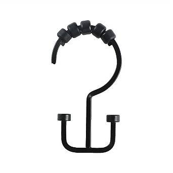 Utopia Alley Rust-Resistant Metal Double Shower Curtain Hooks for Bathroom - Set of 12