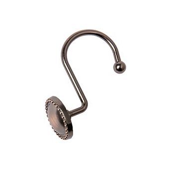 Utopia Alley Rust-Proof Zinc Shower Curtain Hooks, Shower Hooks Hangers for Bathroom - Set of 12