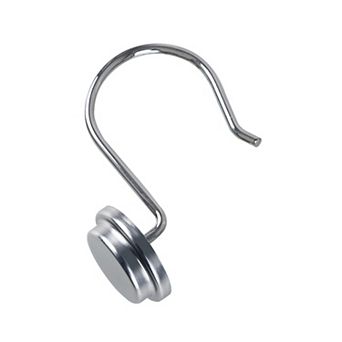 Utopia Alley Rust-Resistant Metal Shower Curtain Hooks, Decorative Round Base Design - Set of 12