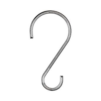 Utopia Alley Rust-Proof Zinc Shower Curtain Hooks with Clasp Closure for Bathroom - Set of 12