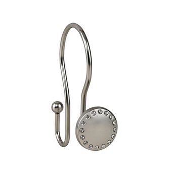Utopia Alley Rust-Resistant Metal Double Shower Curtain Hooks for Bathroom - Set of 12