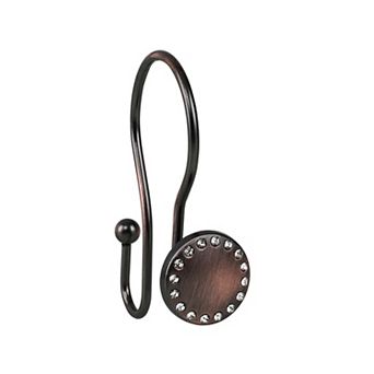 Utopia Alley Rust-Resistant Metal Double Shower Curtain Hooks for Bathroom - Set of 12