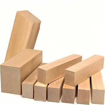 Basswood Carving Blocks Set 10 pc Wood Carving Kit - Whittling Wood