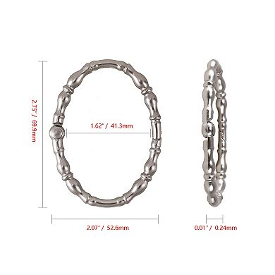 Utopia Alley Rust-Proof Zinc Shower Curtain Hooks with Closed Loop for Bathroom - Set of 12