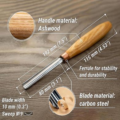 Wood Carving Gouge - Compact Hand Chisel for Beginners & Pros