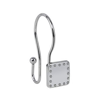 Utopia Alley Rust-Resistant Metal Double Shower Curtain Hooks for Bathroom - Set of 12