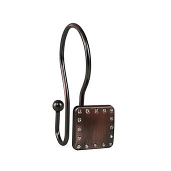 Utopia Alley Rust-Resistant Metal Double Shower Curtain Hooks for Bathroom - Set of 12