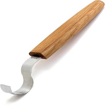 Hook Knife with 1.5" Blade - Oak Handle Spoon, Bowl & Cup Carving Gouge