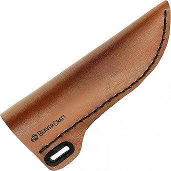 Knife Leather Sheath 6" x 2.4" - Genuine Leather Case for Fixed Blade Knives - Brown Holster