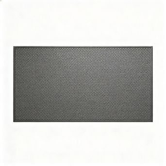 Dark grey thin bath mat, low pile absorbent non-slip washable