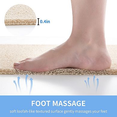 Beige non slip bath mat, quick dry for bathroom kitchen hotel