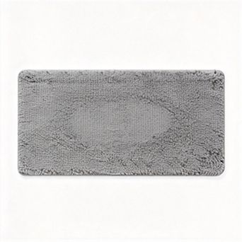 Chenille bath mat, quick absorb, rubber backing, machine washable