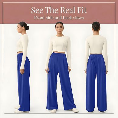 Women’s Waffle Lounge Pants, Soft Stretch Casual Pants, Relaxed Fit - WOVA COUTURE