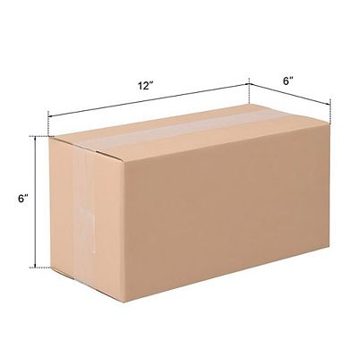 50 pcs corrugated cartons, 12"×6"×6" (30.5×15.2×15.2 cm), thickness: 3 mm