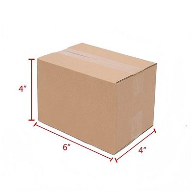 100 Corrugated Paper Boxes 6x4x4"(15.2*10*10cm)