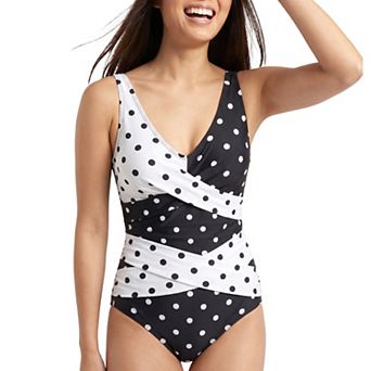 Women's V-Neck Criss Cross One Piece Swimsuit