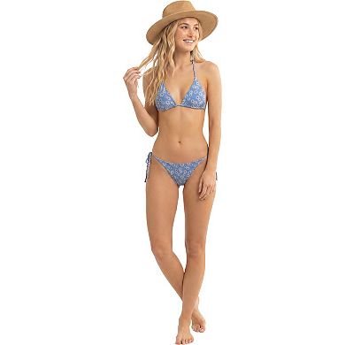 Women's Daisy Print Triangle Bikini Set