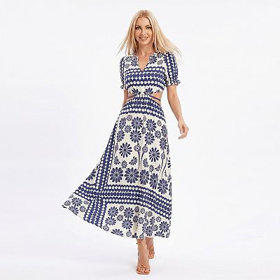 anna crew neck short sleeve maxi dress Allsaints Anna Crew Neck Short Sleeve Maxi Dress In Green