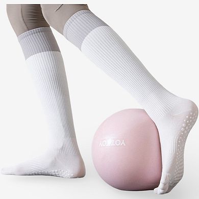 Women's Compression Athletic Socks - Calf Length Toe Socks for Fitness & Yoga 3 Pack
