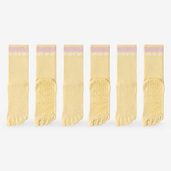 Women’s Yoga Socks with Non-Slip Dots for Indoor Pilates & Fitness 3 Pack