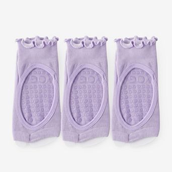 Candy Color Open-Back Yoga Socks for Women, Non-Slip Pilates & Indoor Exercise 3 Pack