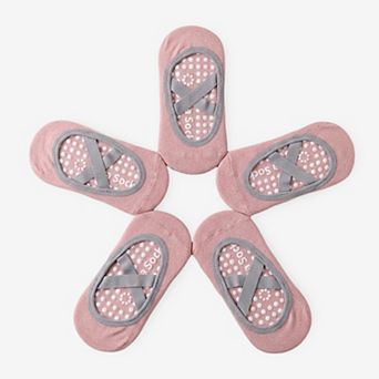 Women's Non-Slip Yoga Socks with Cross Strap Design for Indoor Fitness 3 Pack
