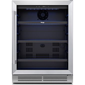 Beverage Refrigerator Cooler - 24 inch 180 Cans Mini Fridge with Glass Door, 34-54 ℉ Built-in