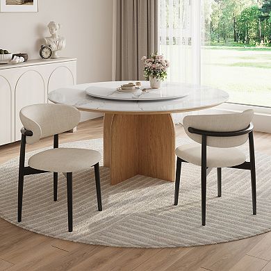 Mid-Century Ash Dining Chairs Set of 2