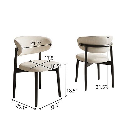 Mid-Century Ash Dining Chairs Set of 2