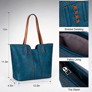 Womens Handbag with Top Handle and Crossbody Strap
