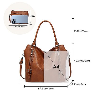 Womens Handbag Crossbody with Multi Pockets Adjustable Strap for Work Travel Daily Use