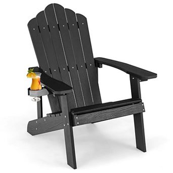 YIORTWO Outdoor Adirondack Chair Weather Resistant HIPS with Cup Holder