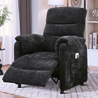 CEWOR Chenille Recliner Chair with Remote, Small Spaces