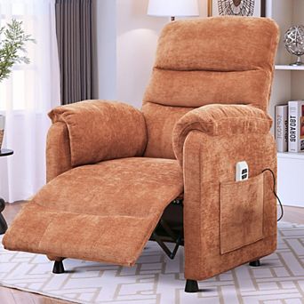CEWOR Chenille Recliner Chair with Remote, Small Spaces