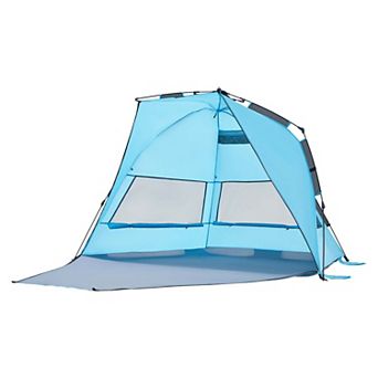 4 person Pop Up Beach Tent Sun Shelter Portable Shade Canopy for Camping Picnic