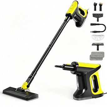 Loheer 7-in-1 Multi-Functional Steam Mop with Detachable Handheld Steamer, 300ml Tank, 15s Heat-Up