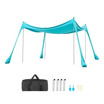 Pop Up Beach Tent 10 x 10 feet Sun Shelter Windproof Canopy for Camping & Family Outings