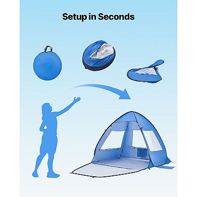 2 person Pop Up Beach Tent Sun Shelter - Instant Setup Canopy for Camping & Picnic