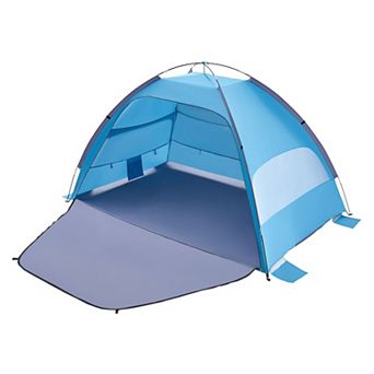4 person Beach Tent Portable Sun Shade Canopy with UPF Protection for Camping