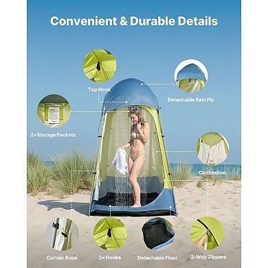Camping Shower Tent Portable Privacy Shelter Changing Room for Beach