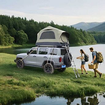 Loheer Inflatable Truck Roof Tent Waterproof Rooftop Camping Tent